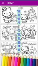 Kitty Cat Coloring pages cute截图1