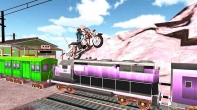 Subway Bike Surf : Train Stunts Trail Free截图4