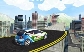 Extreme Mega Ramp GT Stunt: City Rooftop Rally Car截图1