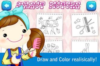 Spa Salon Kids coloring - Beauty Salon Baby Colors截图4