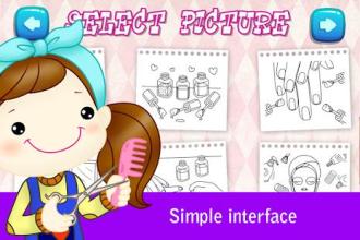 Spa Salon Kids coloring - Beauty Salon Baby Colors截图3