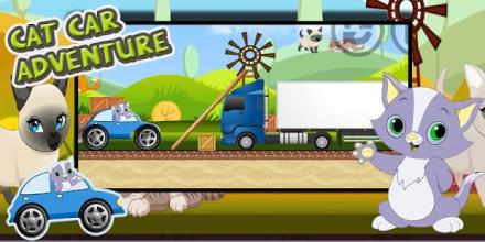 Cat Adventure - Racing Animal Car截图2