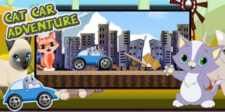 Cat Adventure - Racing Animal Car截图1