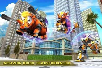 Futuristic Rhino Robot Car Transformation Game截图4