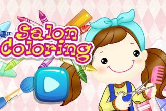 Spa Salon Kids coloring - Beauty Salon Baby Colors截图5