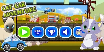 Cat Adventure - Racing Animal Car截图4