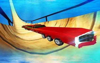 Underwater Limousine Mega Ramp Car Stunts Driving截图4