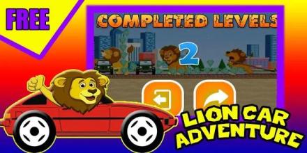 Lion Adventure - Racing Animal Car截图2