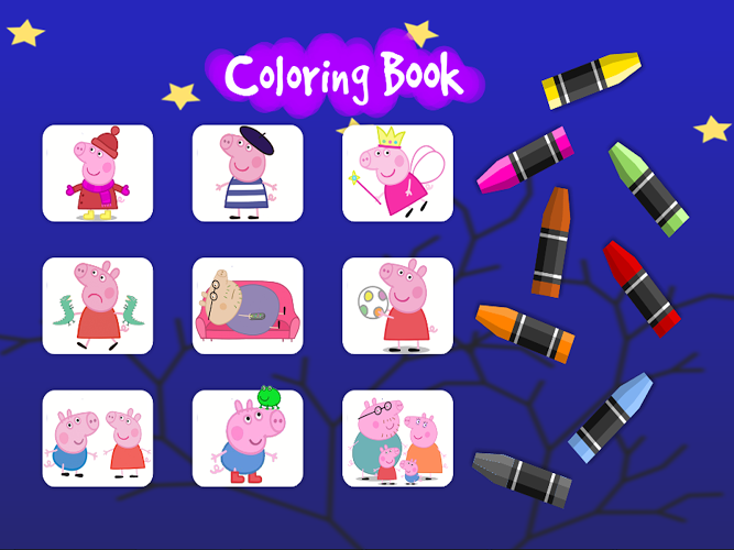 Color book paint Peppy pig截图1