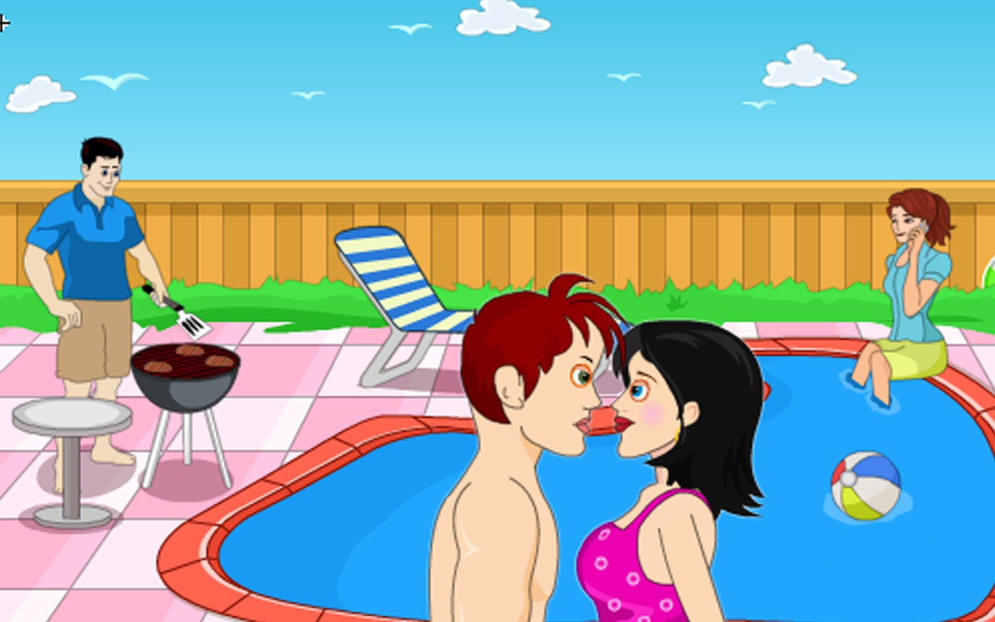 Fun Swimming Pool Love Kiss截图5