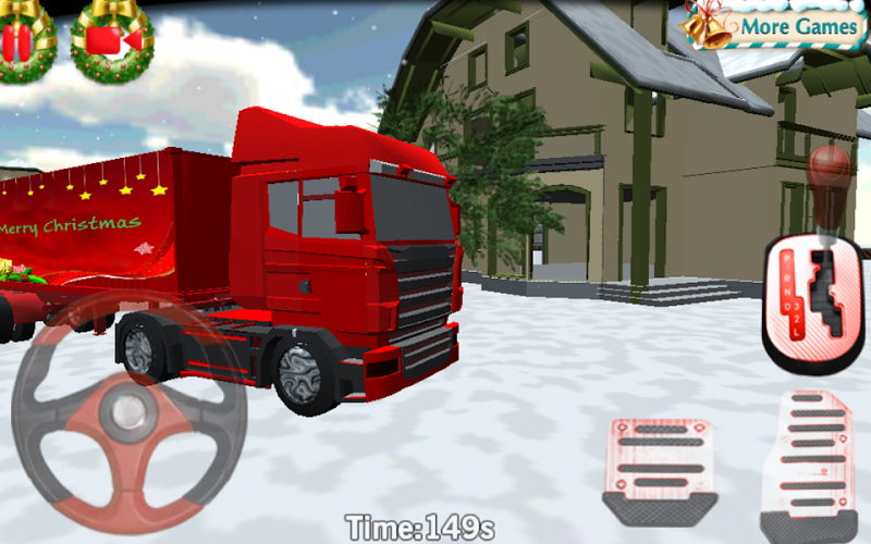3D圣诞卡车停车场截图2