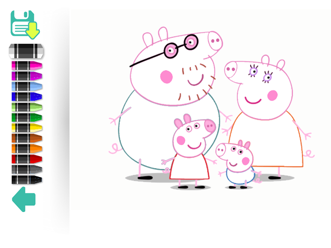 Color book paint Peppy pig截图3