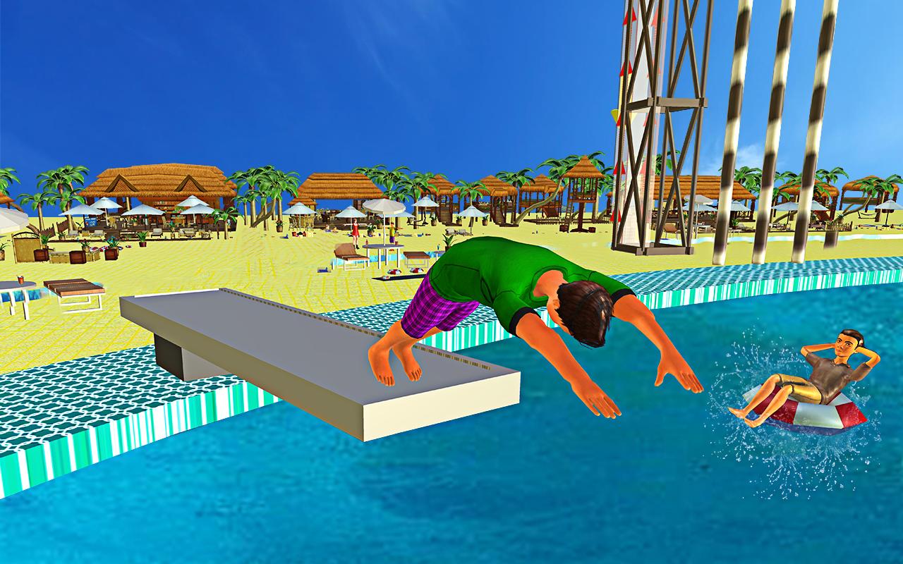 Water Slide Flip Park Uphill Sliding Stunts截图5