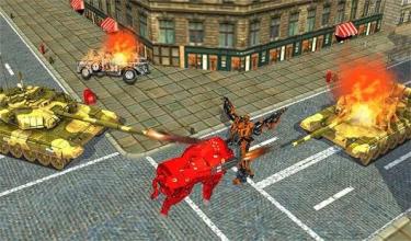 Angry Robot Bull Attack:Robot Fighting Bull Games截图1