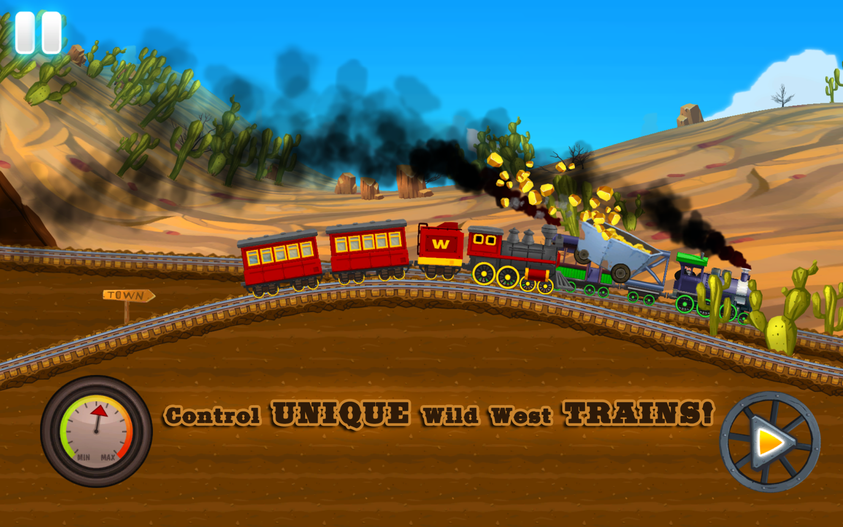 Western Train Driving Race截图5