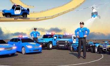 US Police Quad Bike: Mega Ramp Car Stunts Racing截图1