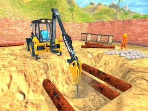 Road Construction Sand Excavator Crane Simulator截图2