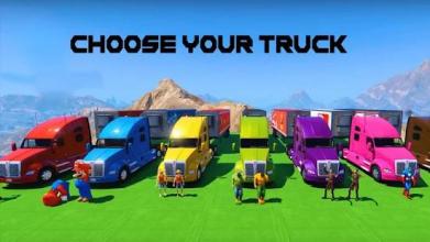 Incredible Superhero Euro Truck Driving Adventure截图1