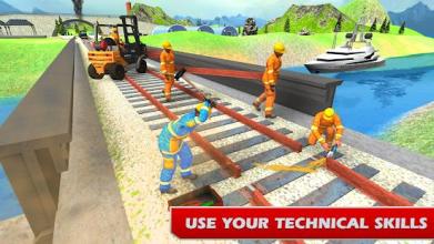 Train Bridge Construction: Railroad Building Sim截图2