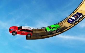 US Police McQueen Car Vertical Mega Ramp Stunts截图3