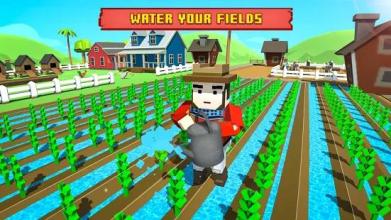 Super Blocky Farmer Life: Farming Games 2018截图2