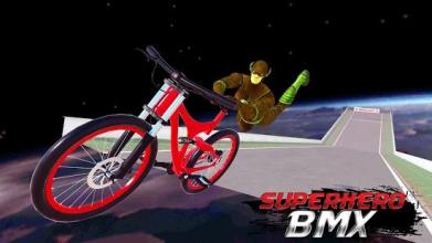 Spiderhero BMX Bicycle Stunt Superheroes Games截图2