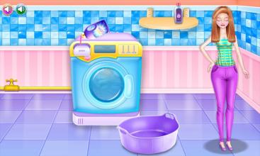 Washing clothes and ironing game截图3