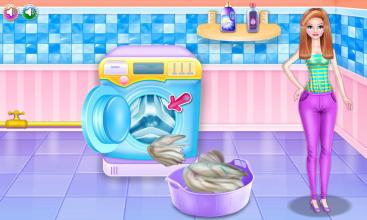 Washing clothes and ironing game截图2