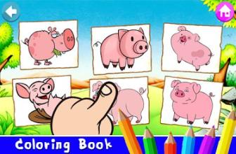 Draw pep and Paint Pig Cartoon Games截图4