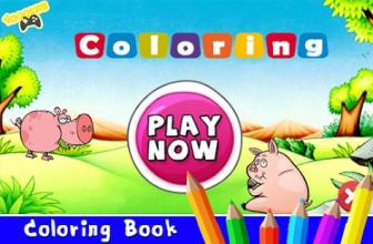 Draw pep and Paint Pig Cartoon Games截图5