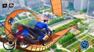 Mega Ramp Police Moto Bike Stunt Master截图3