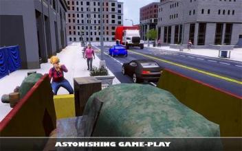 Real Dump Truck Sim 3D:Trash Truck City Pickup Run截图2