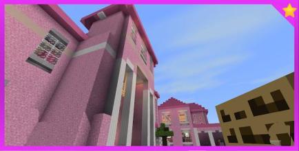 Map Barbie Pink House MCPE截图1