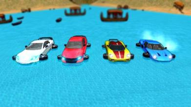 Water Surfer Floating Car Racing 2018截图2