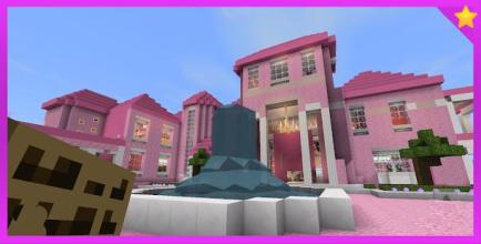 Map Barbie Pink House MCPE截图2