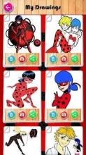 Coloring miraculous ladybug and cat noir hero截图1