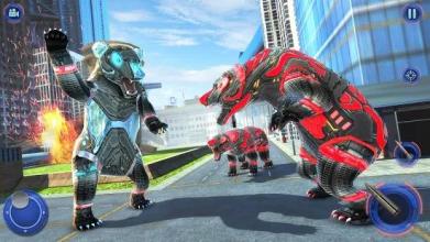 Transforming Cop Robot Car Bear Robot Animal Games截图2