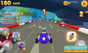 Speed Paw Car Patrol Battle Race截图2