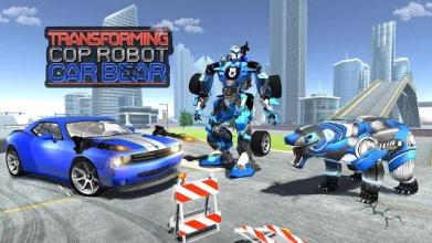 Transforming Cop Robot Car Bear Robot Animal Games截图5