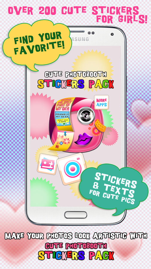 Cute PhotoBooth Stickers Pack截图1