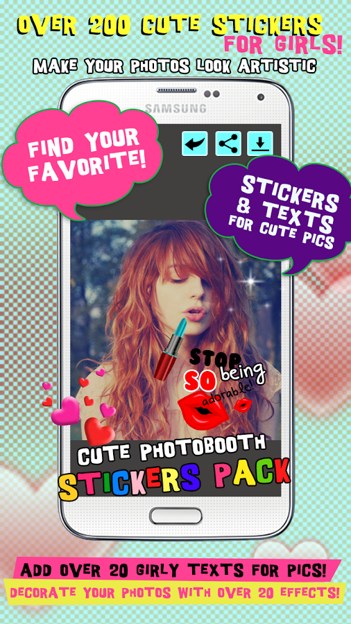 Cute PhotoBooth Stickers Pack截图2