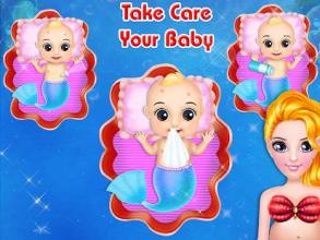 Mermaid New Born Baby - A Mermaid Baby Game截图2