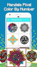 Mandala Pixel Art - Number Coloring截图5