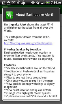 地震警报截图