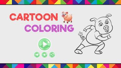 Cartoon Pig - Free Coloring Book截图1