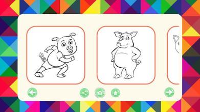 Cartoon Pig - Free Coloring Book截图3