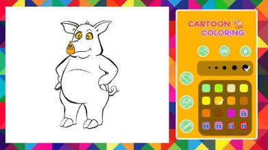 Cartoon Pig - Free Coloring Book截图2