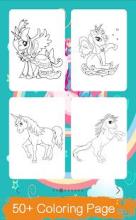 Unicorn Coloring Book Kids Game截图4