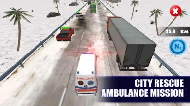 Ambulance Traffic Rescue 3D截图2