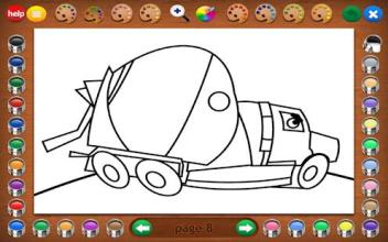 Coloring Book 11 Lite: Trucks and Things that Go截图4